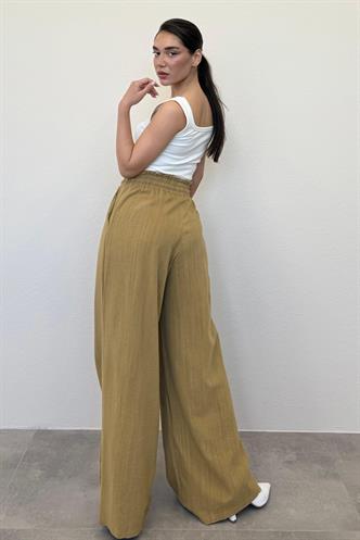 Hardal Yüksek Bel Bol Paça Pantolon MG2408