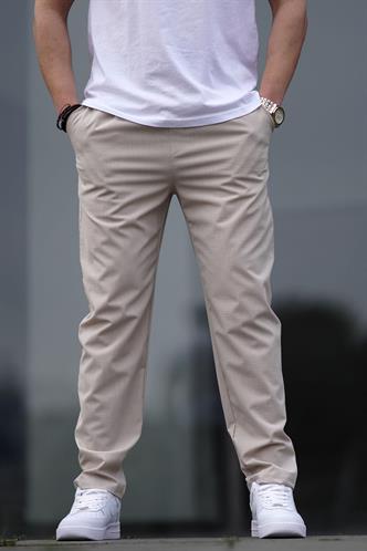 Bej Düz Paça Erkek Pantolon 6530