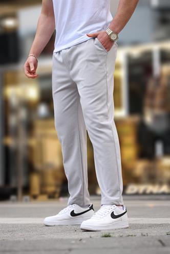 Gri Düz Paça Erkek Pantolon E6556