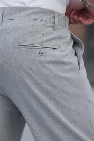 Gri Rahat Kesim Erkek Kumaş Pantolon E6577