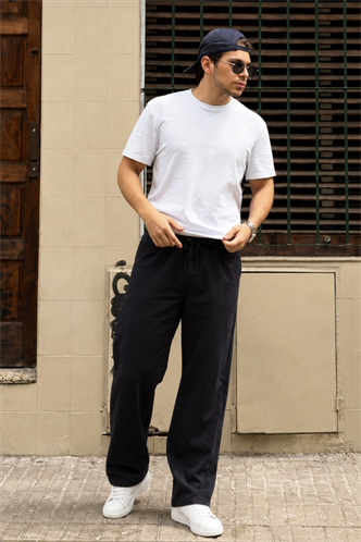 Madmext Siyah Fit Kesim Erkek Pantolon E6558