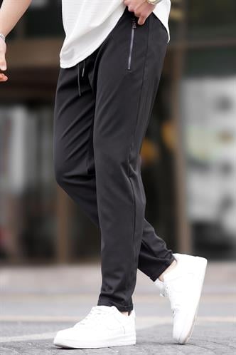 Siyah Fermuar Detaylı Erkek Pantolon 6520