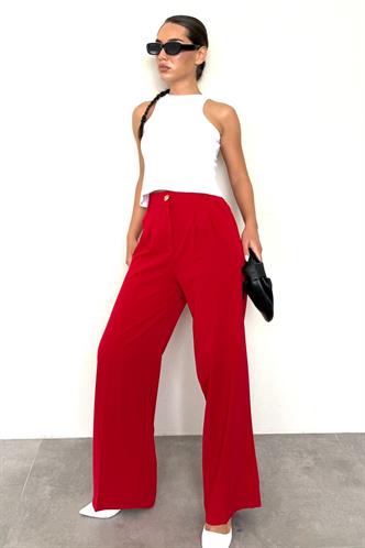 Kırmızı Kadın Palazzo Pantolon Mg2525