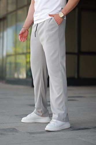 Boyalı Gri Beli Ayarlanabilir Cep Detaylı Bol Pantolon 6545