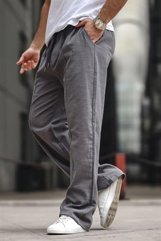 Füme Erkek Rahat Kesim Keten Pantolon 6539