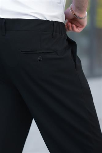 Siyah Rahat Kesim Erkek Kumaş Pantolon E6577