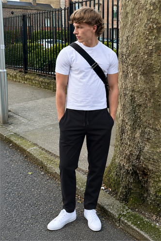 Black Basic Jogger Trousers 5486