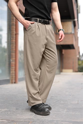 Haki Pilili Relaxed Fit Pantolon E6588