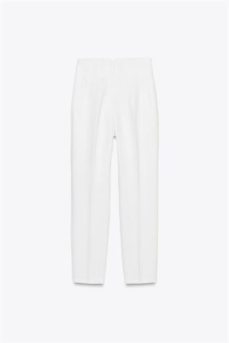 Beyaz Önü Biyeli Yüksek Bel Kadın Pantolon MG2425