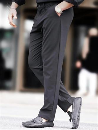 Siyah Regular Fit Düz Kesim Yan Cepli Erkek Pantolon 6540