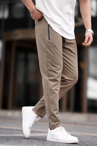 Taba Fermuar Detaylı Erkek Pantolon 6520