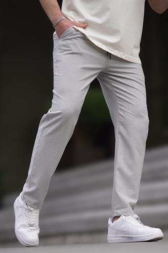 Gri Düz Paça Erkek Pantolon 6535