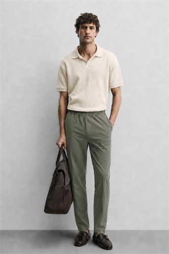 Açık Haki Relaxed Erkek Pantolon 6510