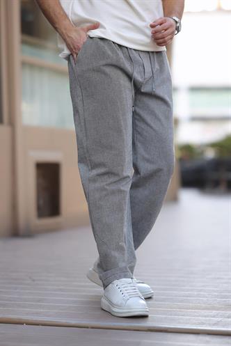 Siyah %100 Pamuklu Rahat Kesim Erkek Pantolon E6565