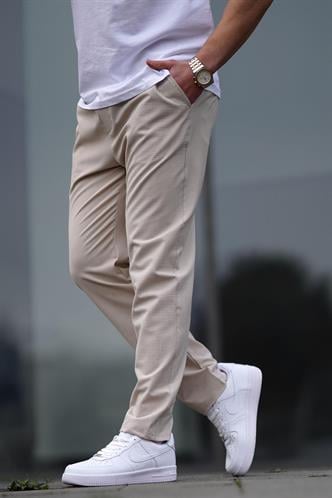 Bej Düz Paça Erkek Pantolon 6530