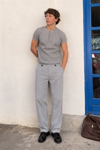 Gri Regular Fit Erkek Pantolon E6574