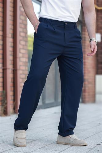 Lacivert Rahat Kesim Erkek Kumaş Pantolon E6577