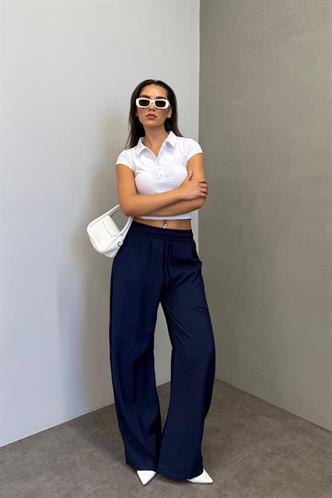 Lacivert Geniş Paça Kadın Pantolon MG1982