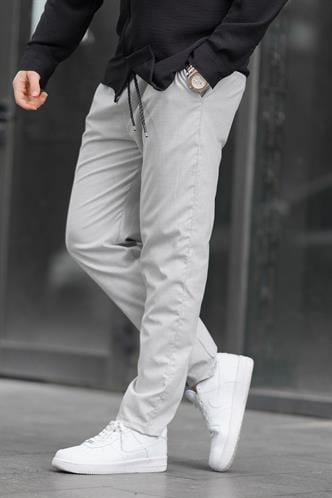 Gri Düz Paça Erkek Pantolon 6531