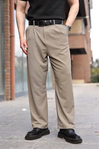 Haki Pilili Relaxed Fit Pantolon E6588