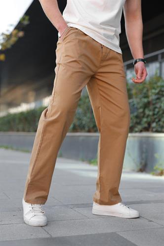 Camel  Bol Paça Beli Bağlamalı Erkek Pantolon E7403