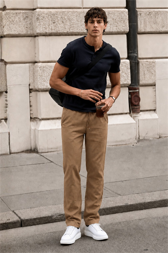 Vizon Müslin Kumaş Erkek Basic Pantolon 6507