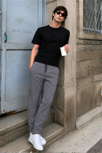 Waffle Kumaş Füme Basic Erkek Pantolon 6513