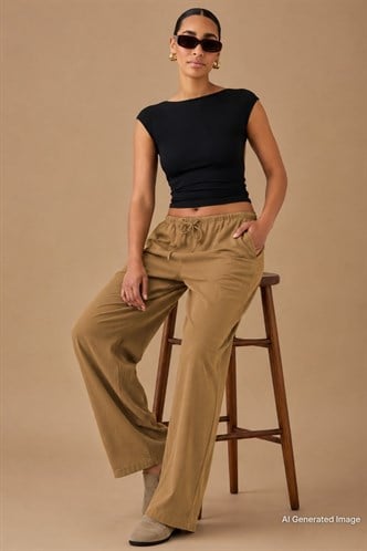 Camel Elastik Belli Bol Kesim Pantolon MG2020