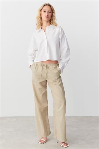 Bej Elastik Belli Bol Kesim Pantolon MG2020