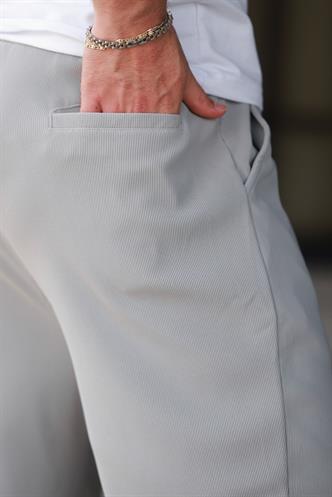 Boyalı Gri Beli Ayarlanabilir Cep Detaylı Bol Pantolon 6545