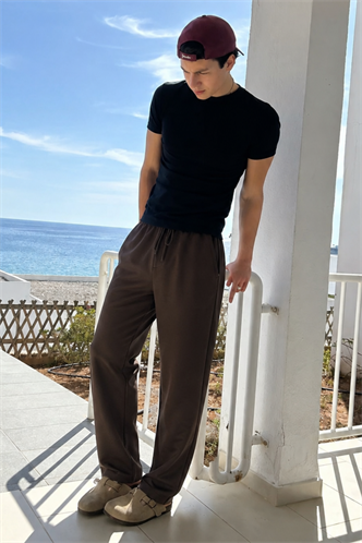 Brown Basic Jogger Trousers 5486