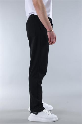 Siyah Regular Fit Düz Kesim Yan Cepli Erkek Pantolon 6540