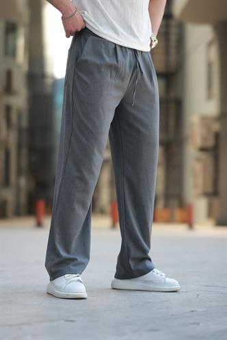 Antrasit Beli Ayarlanabilir Rahat Kesim Erkek Pantolon E6564