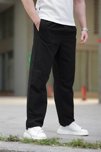 Siyah Rahat Kesim Erkek Pantolon E6561