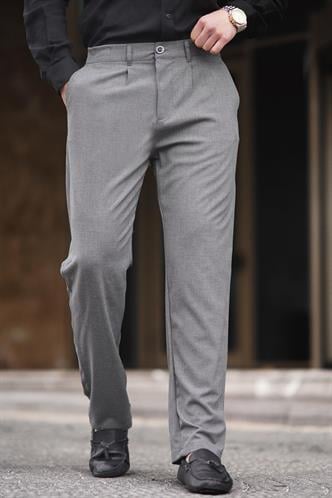 Antrasit Regular Fit Düz Kesim Yan Cepli Erkek Pantolon 6540