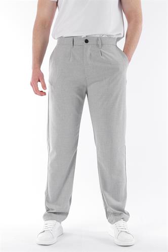 Gri Regular Fit Düz Kesim Yan Cepli Erkek Pantolon 6540