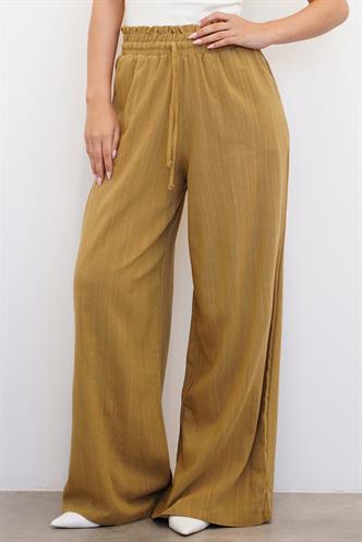 Hardal Yüksek Bel Bol Paça Pantolon MG2408