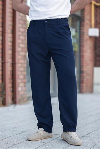 Lacivert Rahat Kesim Erkek Kumaş Pantolon E6577