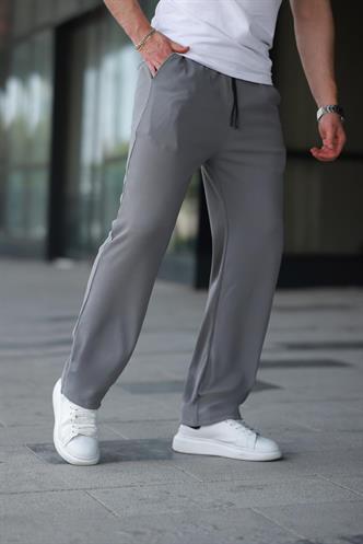 Füme Beli Ayarlanabilir Cep Detaylı Bol Pantolon 6545