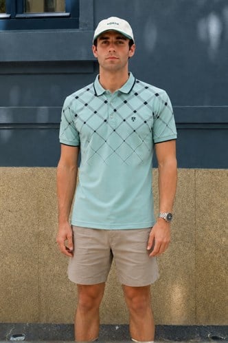 Men Mint Green Polo T-Shirt 5867