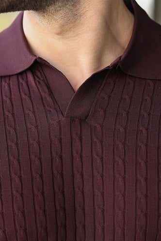 Mürdüm Slim Fit Polo Yaka Triko Erkek Tişört E7472