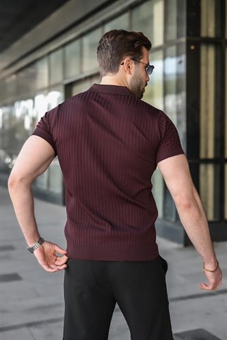 Mürdüm Slim Fit Polo Yaka Triko Erkek Tişört E7472