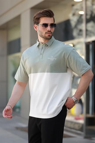 Ekru Polo Yaka Erkek Tişört E7116