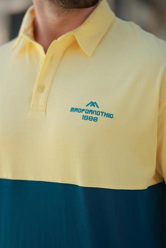 Petrol Mavisi Polo Yaka Erkek Tişört E7116