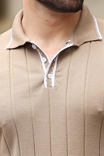 Vizon  Düğmeli Polo Yaka Triko Erkek Tişört E7408