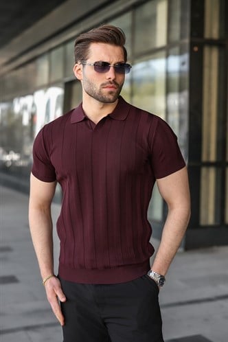 Mürdün Slim Fit Polo Yaka Triko Erkek Tişört E7491
