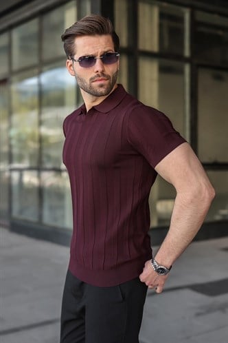 Mürdün Slim Fit Polo Yaka Triko Erkek Tişört E7491