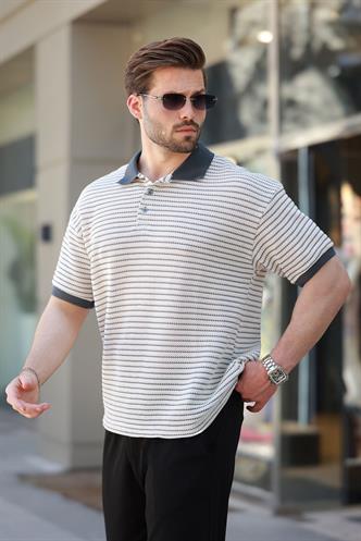 Füme Polo Yaka Triko Erkek T-shirt E7139