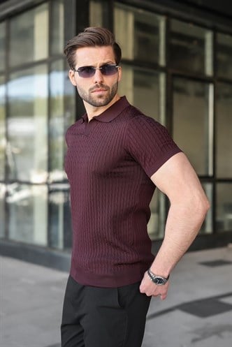 Mürdüm Slim Fit Polo Yaka Triko Erkek Tişört E7472