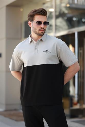 Siyah Polo Yaka Erkek Tişört E7116